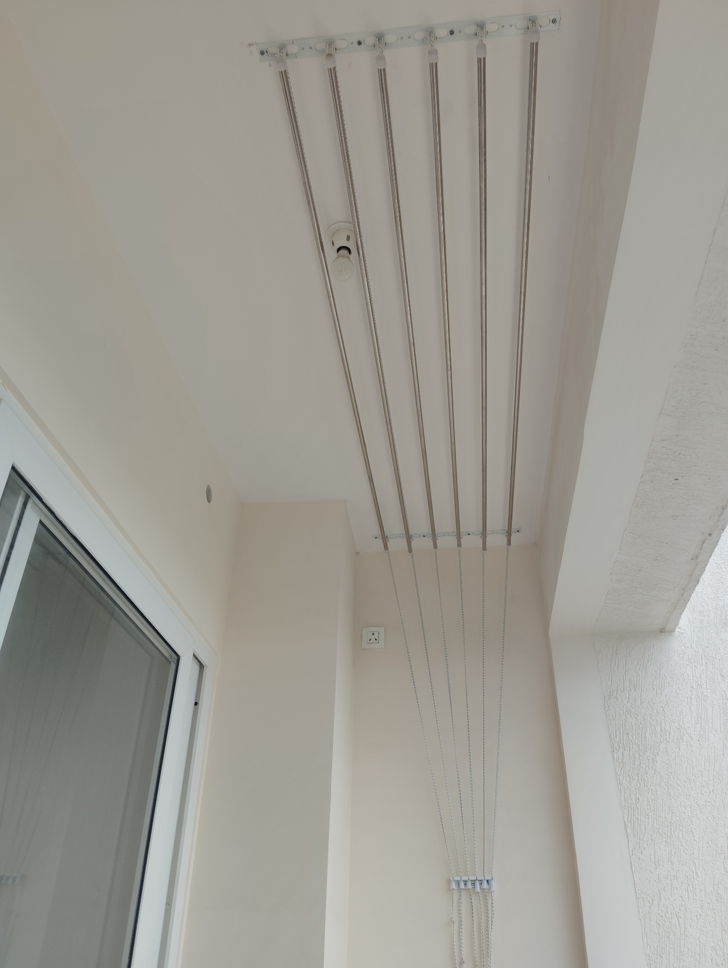 Premium ceiling cloth hanger installation in Bangalore apartment